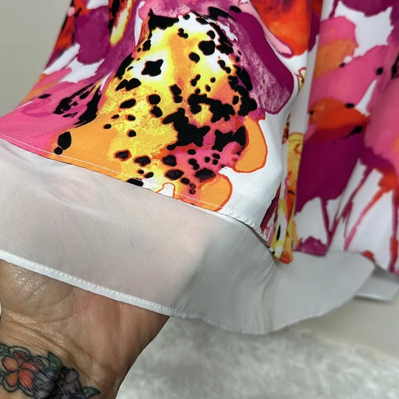 Worthington layered Sleeveless Floral Blouse Sz2X - Picture 3 of 8